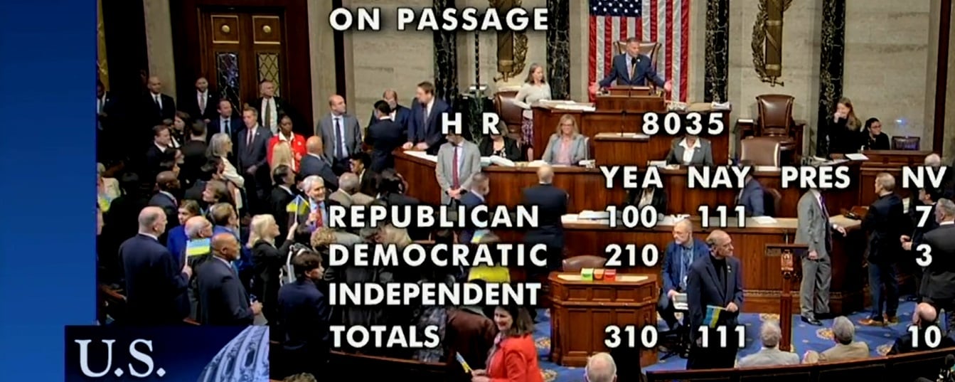House Bursts Into Pro-Ukraine Chant During Foreign Aid Vote