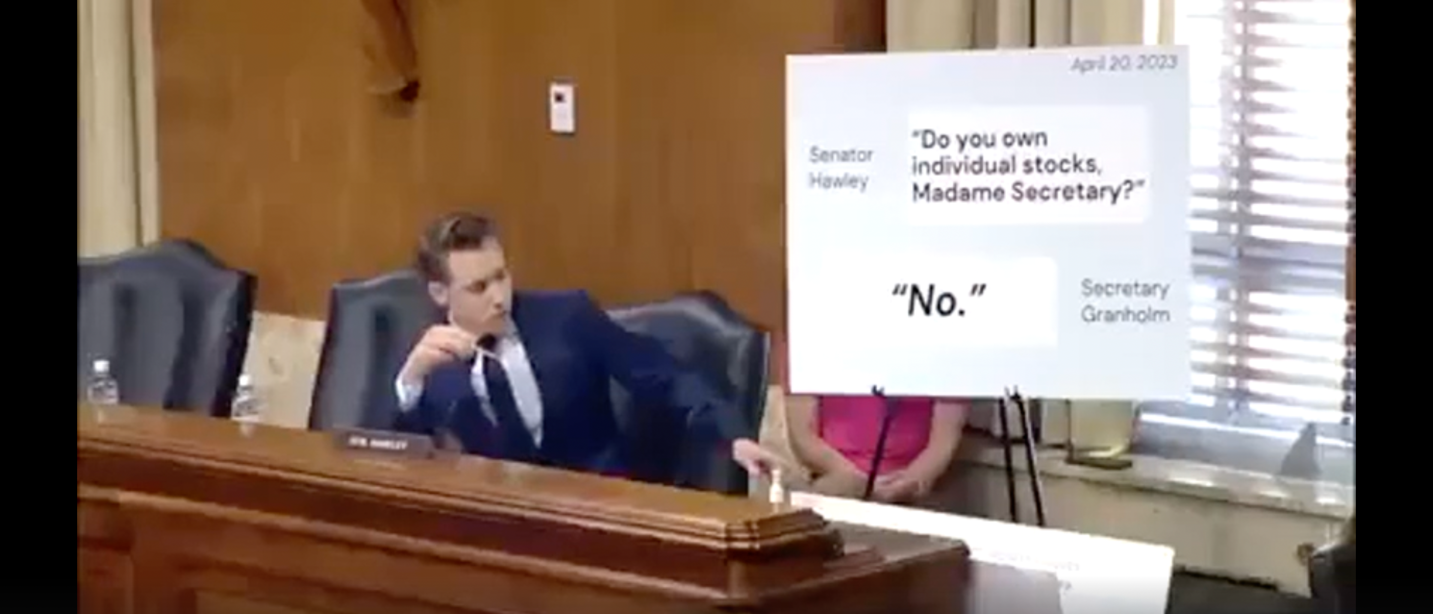 ‘What Were You Hiding?’: Josh Hawley Confronts Biden Energy Sec Over ‘False Testimony’ On Stock Trades