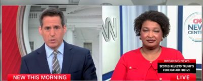 Two-Time Gubernatorial Loser Stacey Abrams Defends Ejected Dem Rep’s Antics During Trump Speech