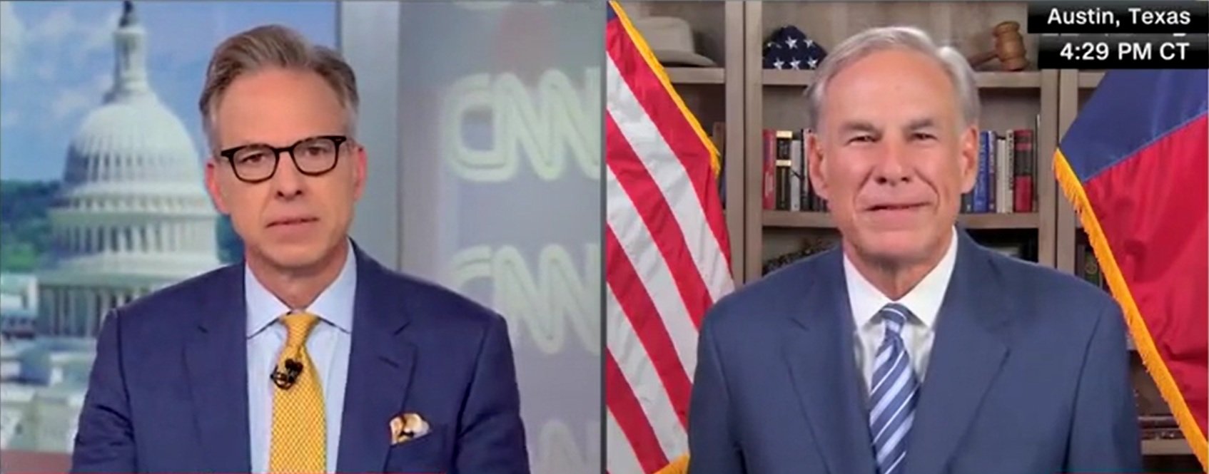 Jake Tapper and Greg Abbott