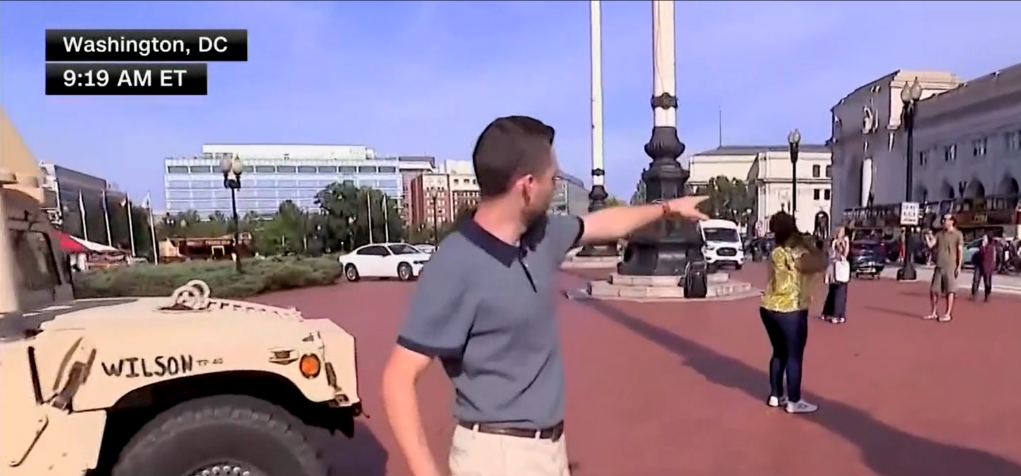 CNN Reporter Admits Trump’s DC Crime Crackdown Is Cleaning Up Loitering At Famous Landmark