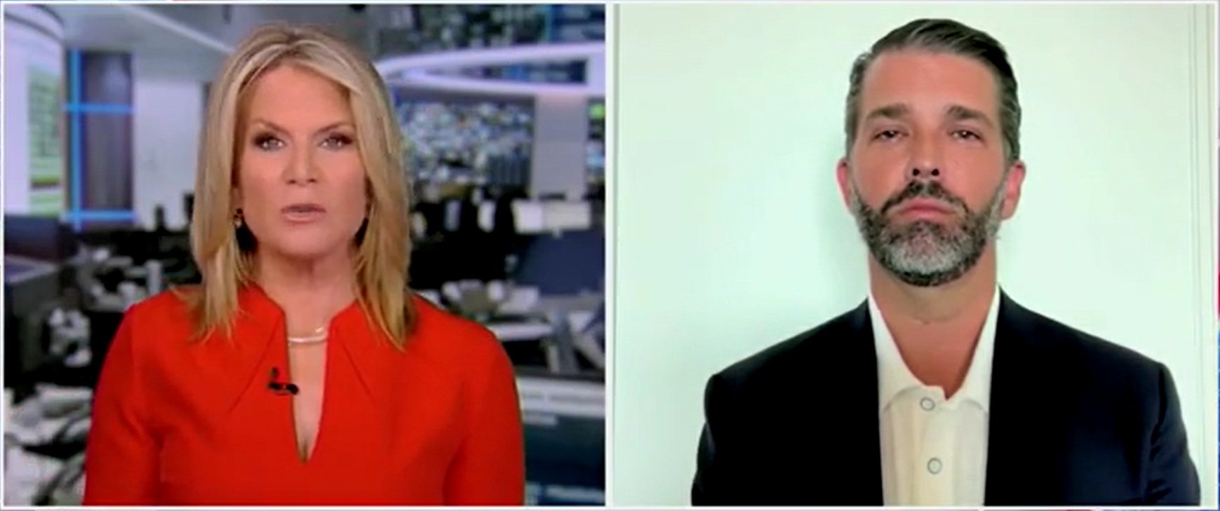 Martha MacCallum and Donald Trump Jr.