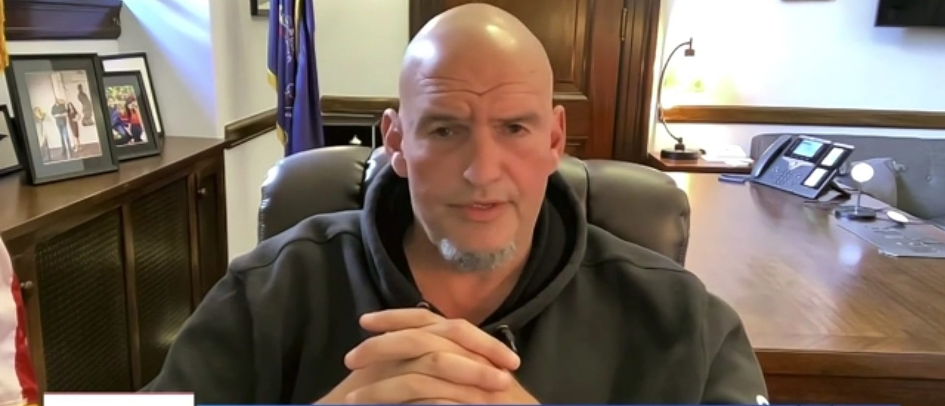 Fetterman Supports Israel's Attack (Screenshot/Newsmax)