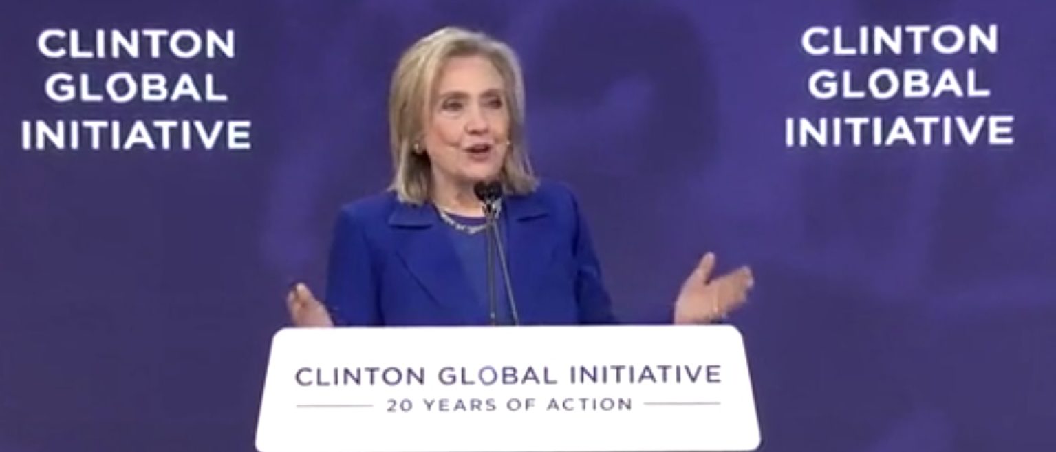 Hillary Clinton Claims Democracy Now 'Under Siege' In US (Screenshot/The Clinton Foundation)
