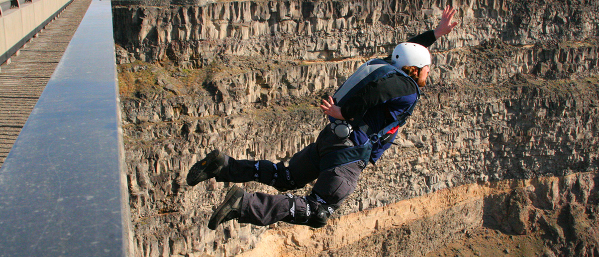 Base Jumper in Twin Falls Idaho