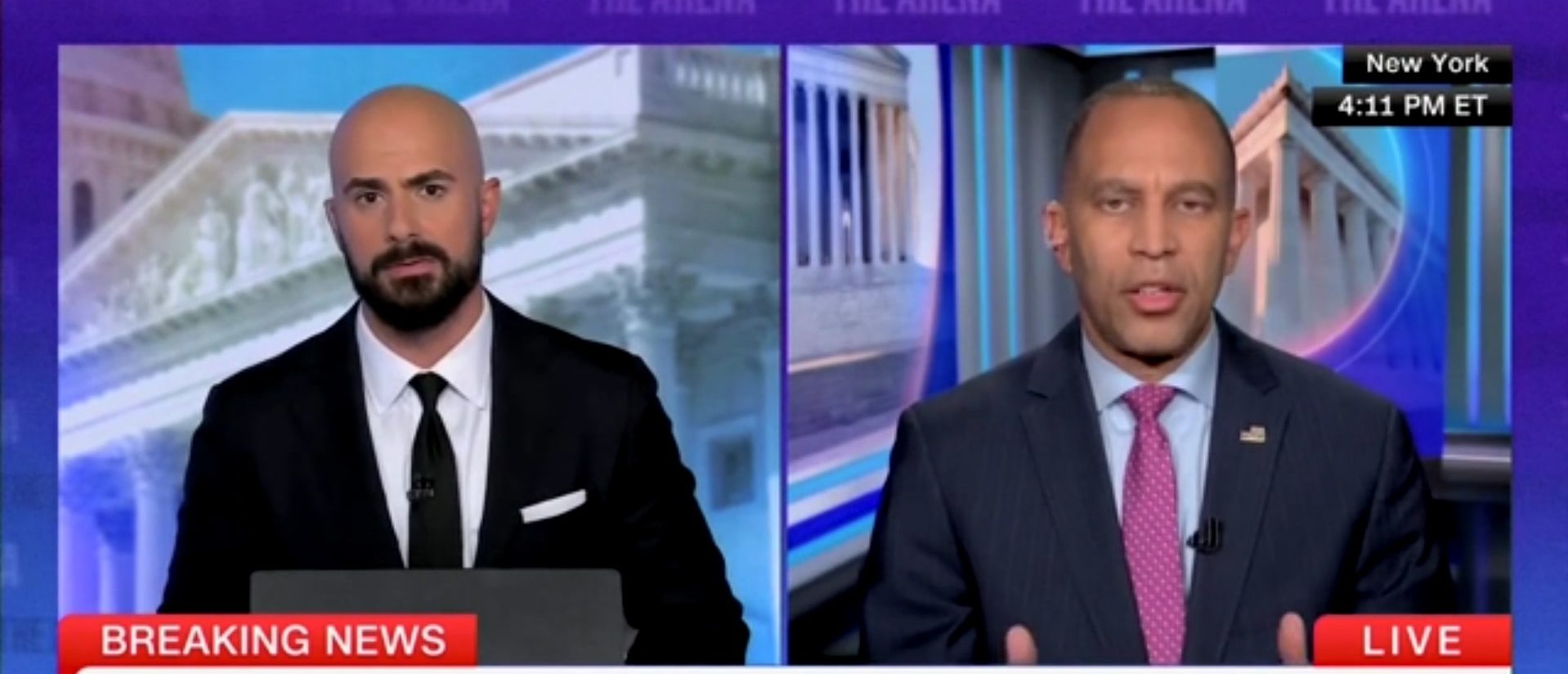 Hakeem Jeffries Refuses To Take Responsibility And Blames Trump As New York’s Busiest Airport Faces Ground Stop (Screenshot/CNN)