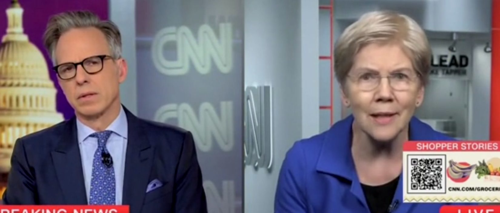 Elizabeth Warren Suggests Trump Jealously Wants To Take Mamdani's 'Shine' And 'Rub It 'On Himself (Screenshot/CNN)