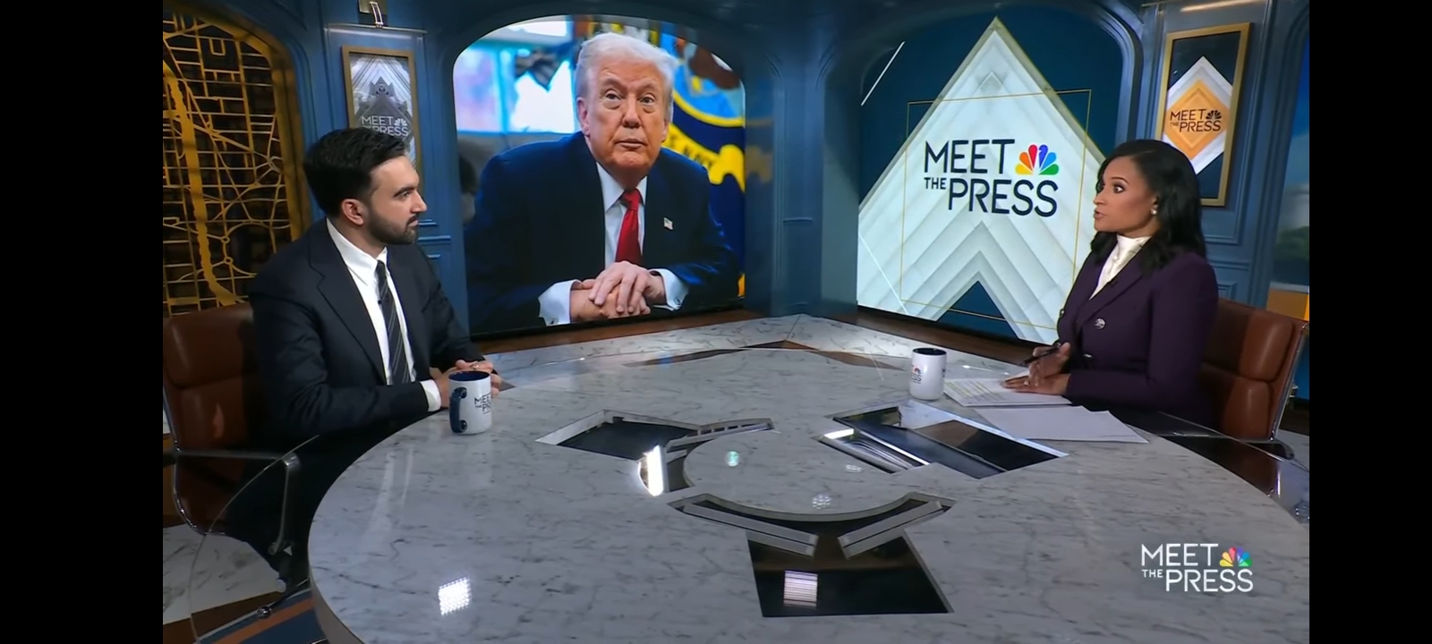 Zohran Mamdani with Kristen Welker. [Screenshot/YouTube/NBC News]