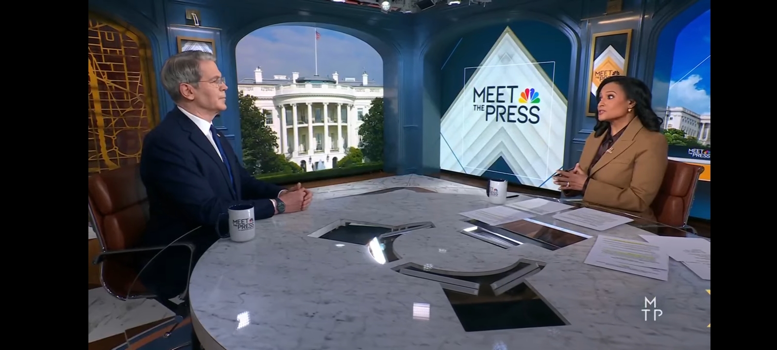 Scott Bessent with Kristen Welker. [Screenshot/YouTube/NBC News]