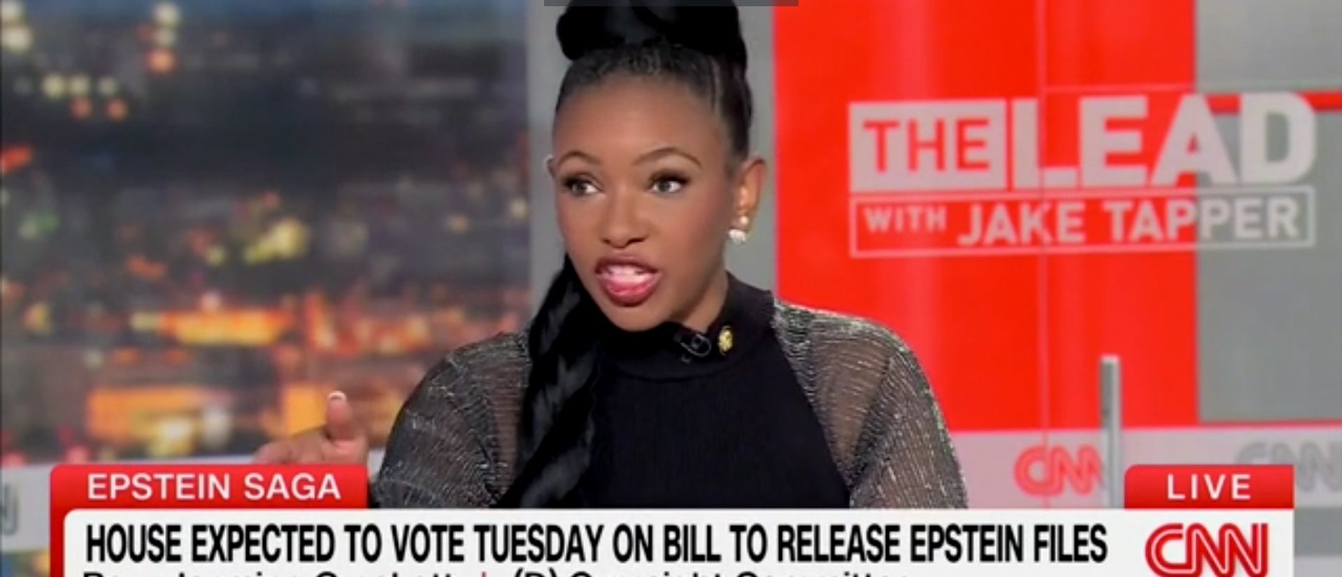 Watch As Jasmine Crockett Insists She Won’t Curse On TV But Seconds Later Calls Johnson ‘Full Of S***' (Screenshot/CNN)
