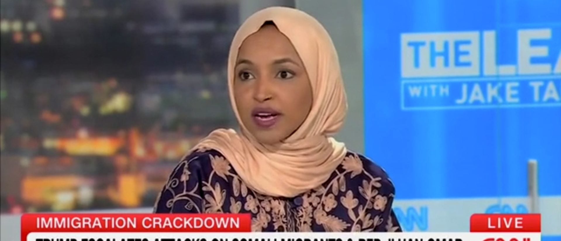 Ilhan Omar Says Immigration Crackdown Has Nothing To Do With Public Safety (Screenshot/CNN)