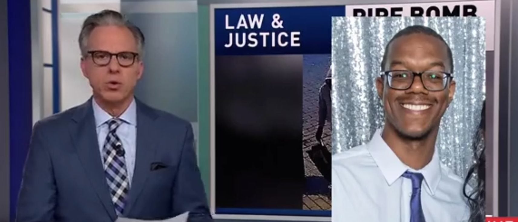 Jake Tapper Incorrectly Calls J6 Bomb Suspect 'A White Man' (Screenshot/CNN)