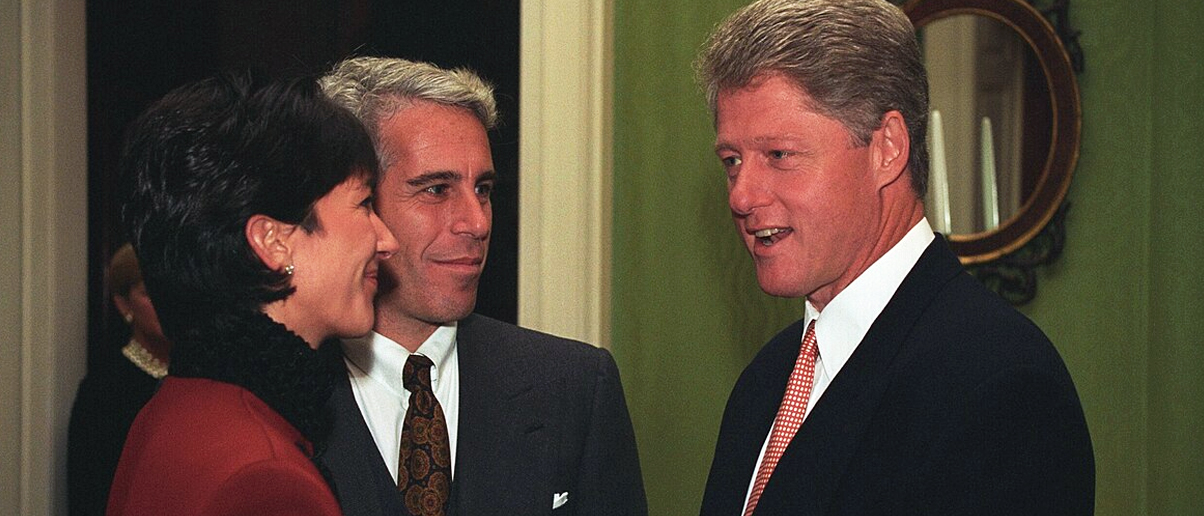 Ghislaine Maxwell, Jeffrey Epstein, and former President Bill Clinton at the White House