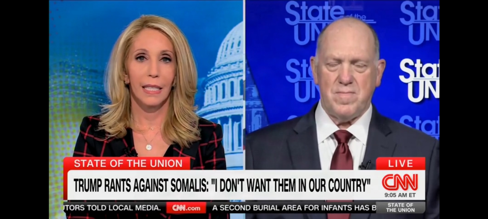 Tom Homan on "State of the Union" with Dana Bash. (Screenshot/CNN)