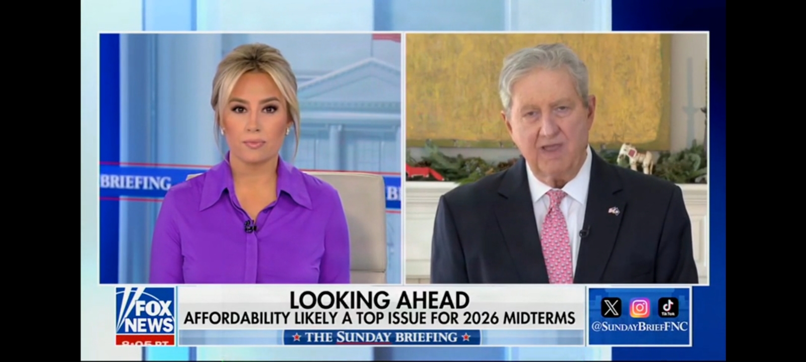 Sen. John Kennedy on "The Sunday Briefing" (Screenshot/Fox News)