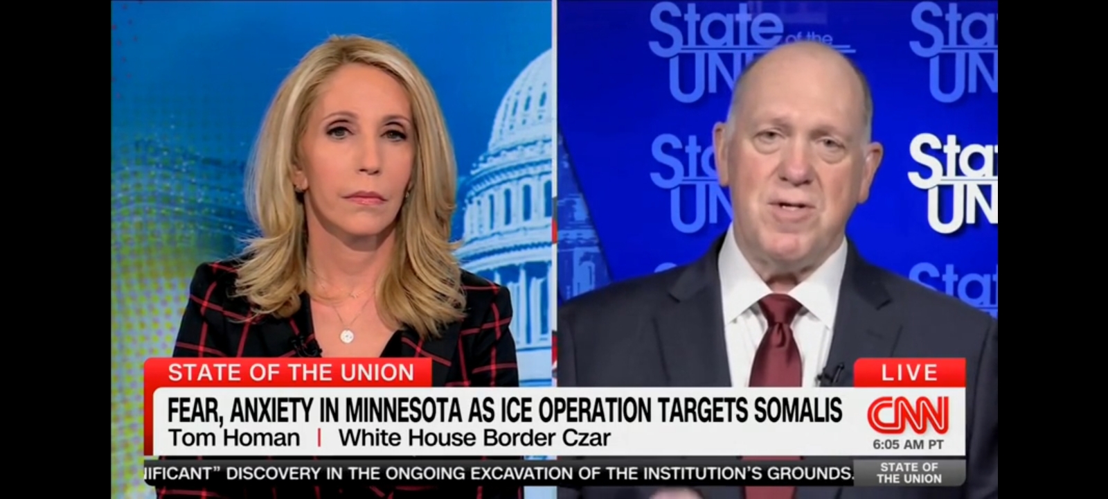 Tom Homan on "State of the Union" with Dana Bash. (Screenshot/CNN)