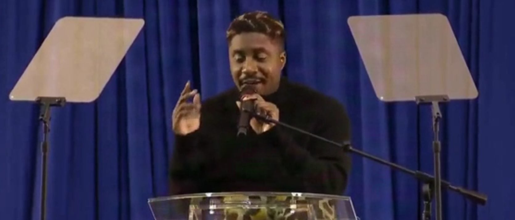 Watch Jasmine Crockett Campaign Event Kick Off With Awkward Rap Performance Taking Shots At MTG And Trump (Screenshot/CSPAN)