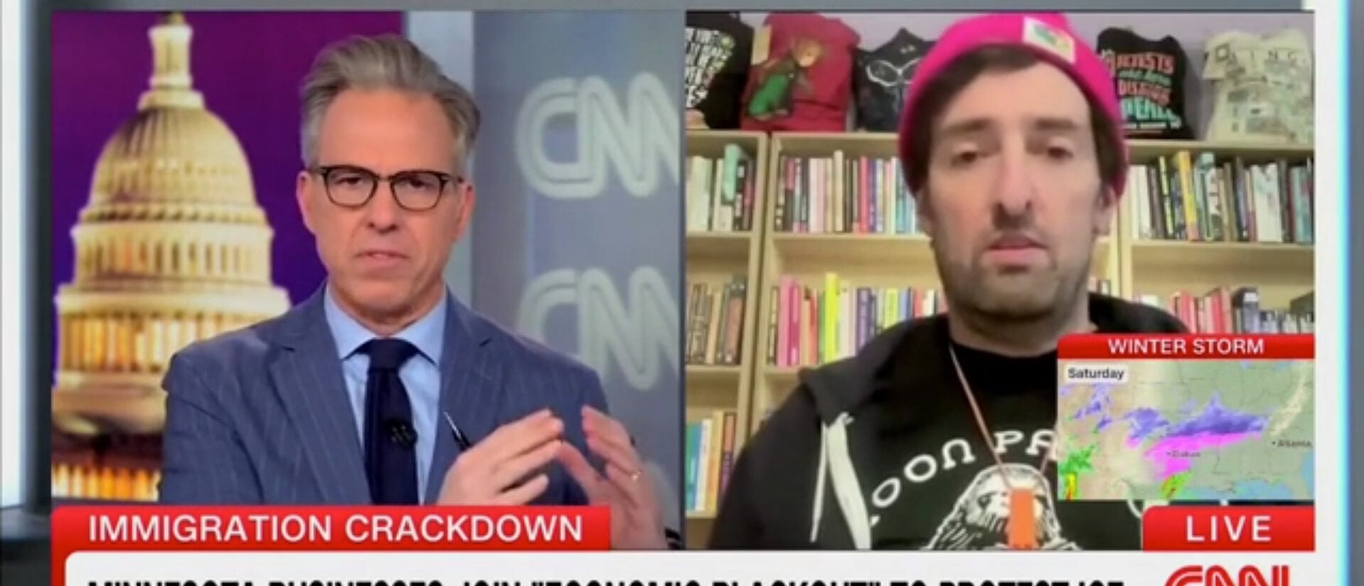 Jake Tapper Stunned As Minnesota Business Owner Suggests ICE Agents Will Start 'Putting People In Ovens' (Screenshot/CNN)