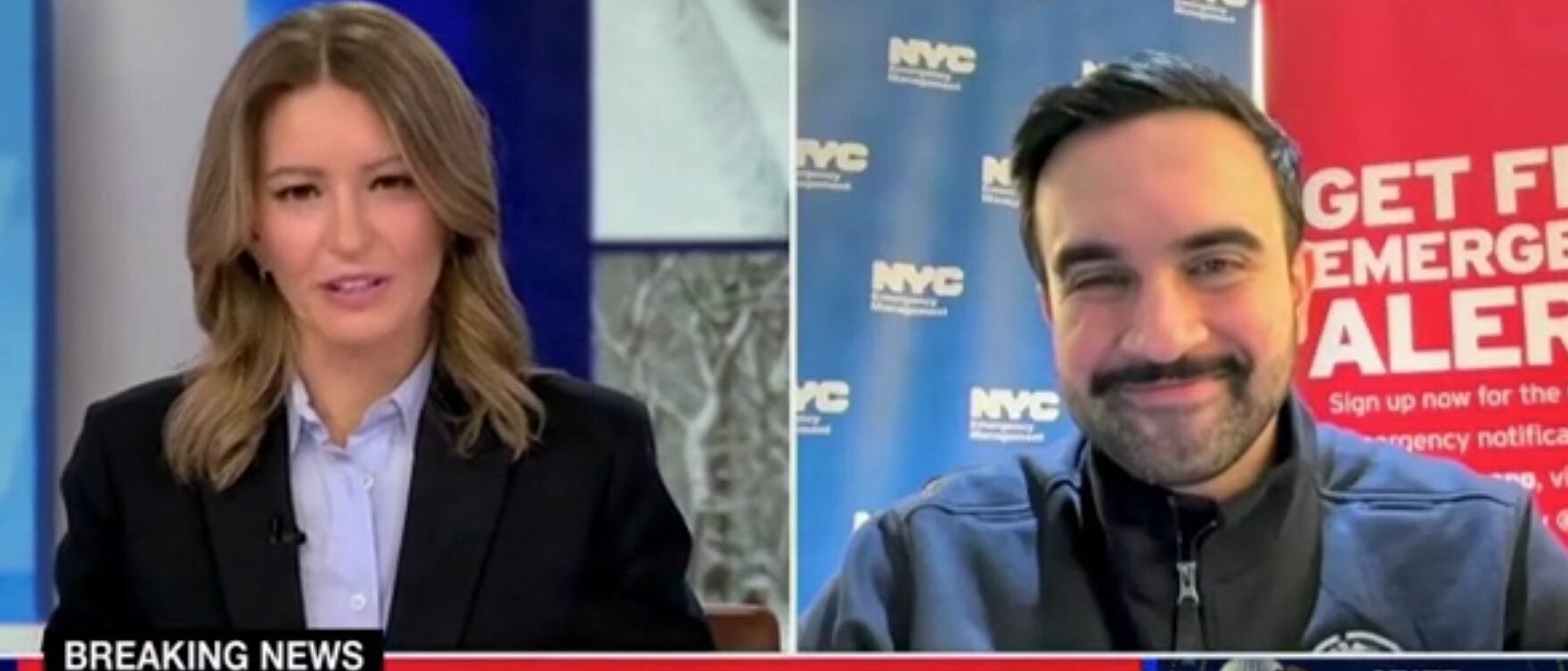 Mamdani Finds Way To Downplay Homeless Deaths After Deadly Blizzard (Screenshot/MSNBC)