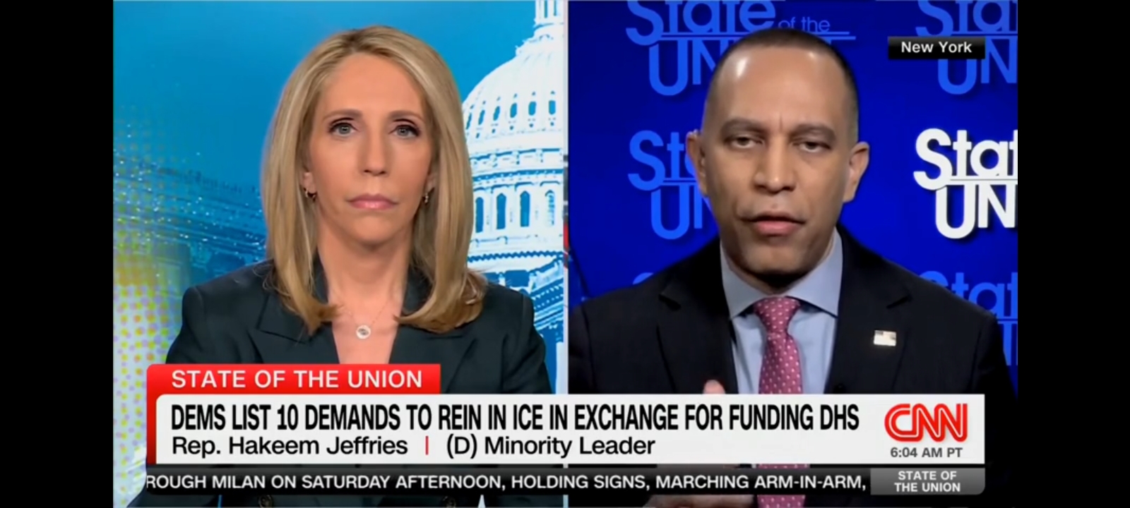 Hakeem Jeffries on CNNs "State of the Union" with Dana Bash [Screenshot/CNN/"State of the Union"]