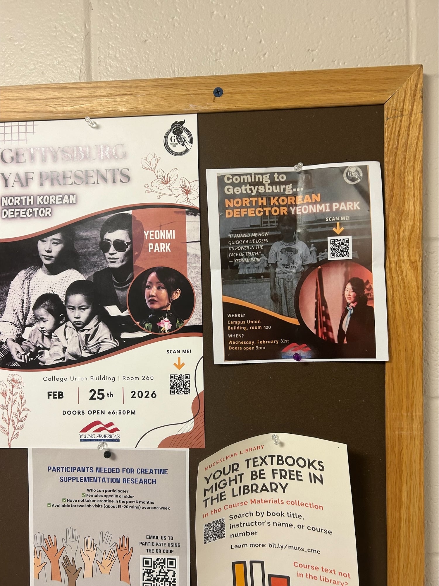 Yeonmi Park False Flyer - Gettysburg College Young Americans for Freedom