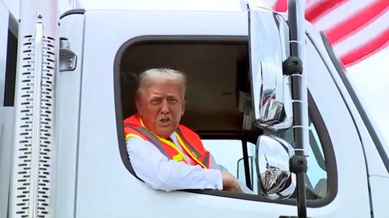President Donald Trump in Truck