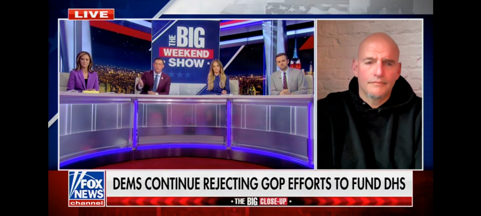 Sen. John Fetterman [Screenshot/Rumble/Fox News]