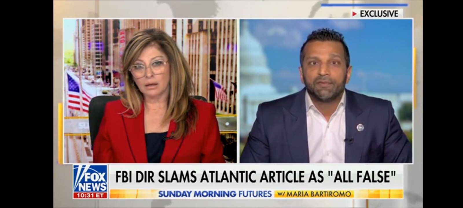 Maria Bartiromo and Kash Patel [Screenshot/Rumble/Fox News]