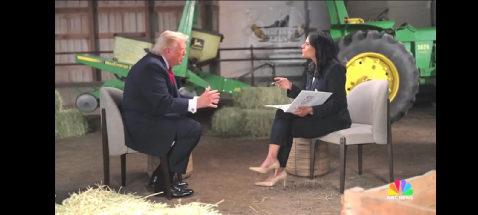 Donald Trump and Kristen Welker [Screenshot/NBC]