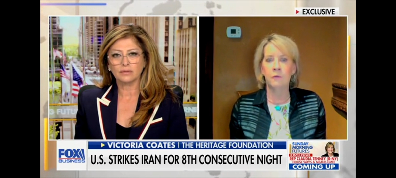 Maria Bartiromo and Victoria Coates (Screenshot/Fox News)
